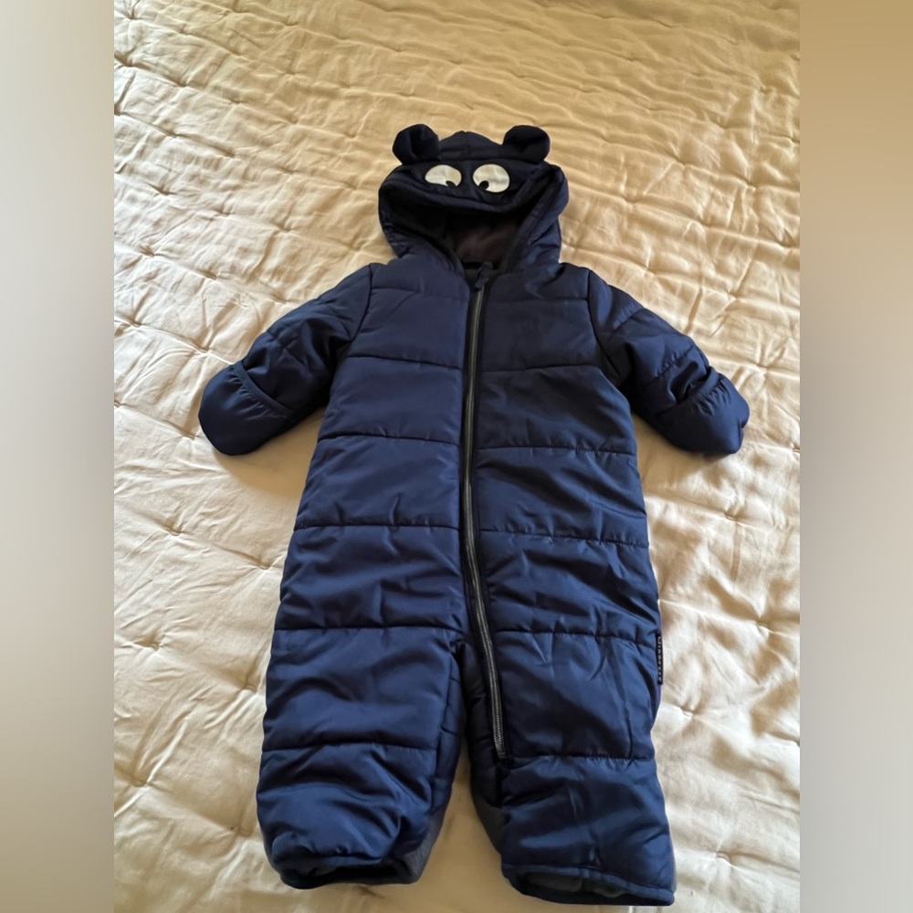Navy Blue Baby Snowsuit - 6-9 Months